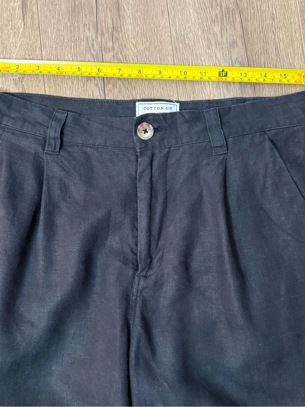 Cotton On 100% Linen Pants Black Size 30 (32)/29